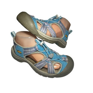 KEEN Shoes Womens Size 8.5 Blue Gray Closed Toe Water Sandals Hiking 1008476